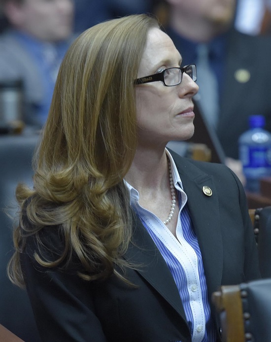 Representative Holly Rehder carried HB 91, the right-to-work bill passed to the Senate by the House. (photo; Tim Bommel, Missouri House Communications)